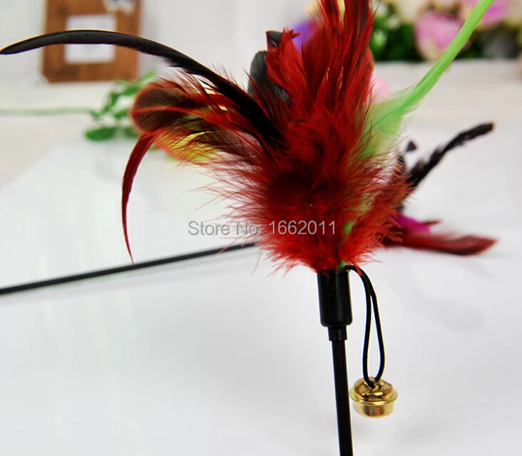 2 шт./лот Кошка Собака Щенок подвес игрушечные кошки Дразнилка с перьями 60 см