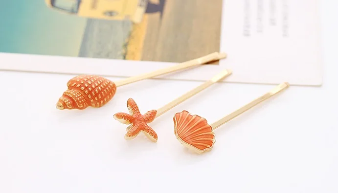 Заколки для волос JINSE Sweet Conch заколки в виде морских звезд оптовая торговля