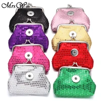 10pcslot snap button jewelry bracelet bangles shiny sequins coin purses small wallets pouch girl women money bag christmas gift