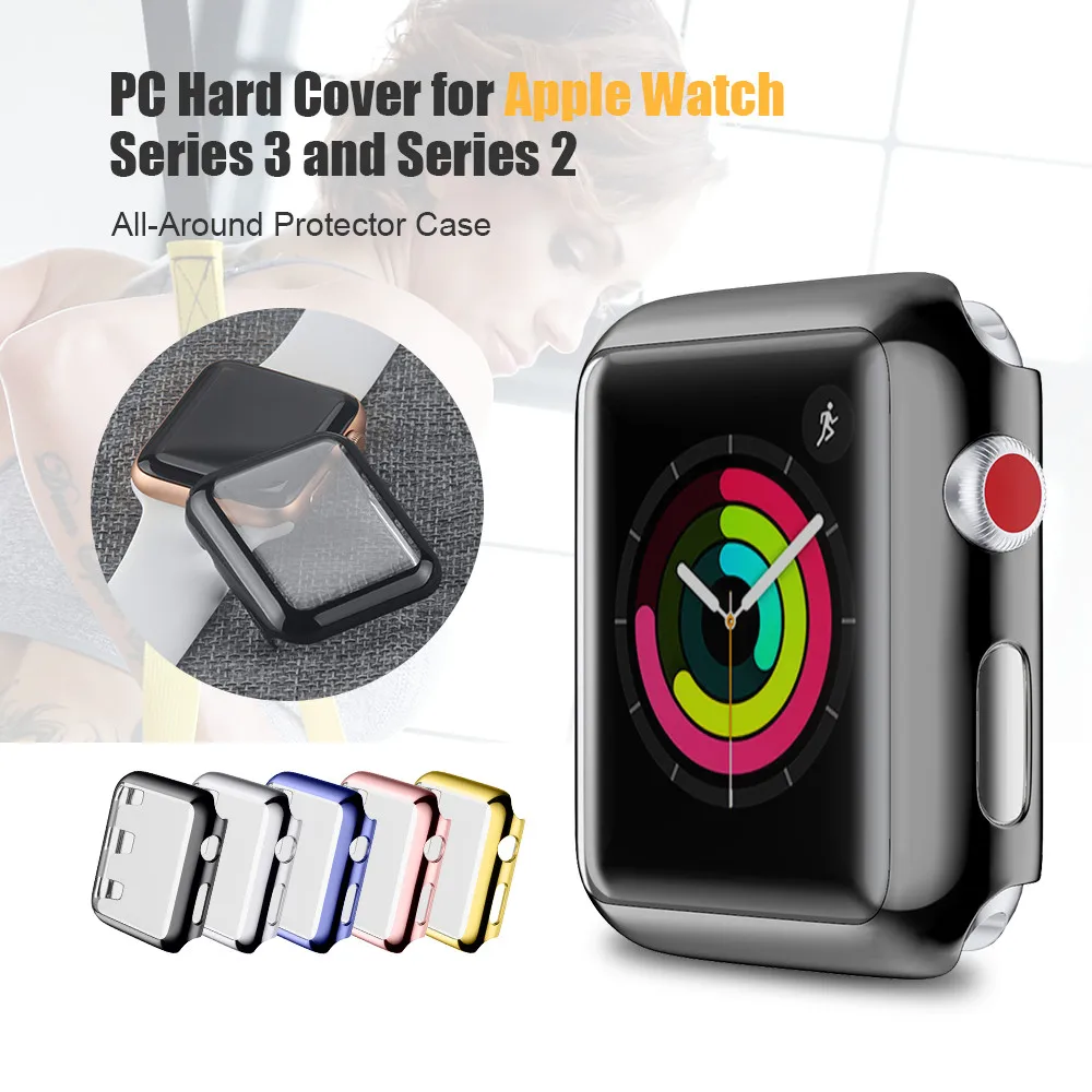 Защитная крышка для экрана Apple Watch чехол с гальваническим покрытием пластиковый