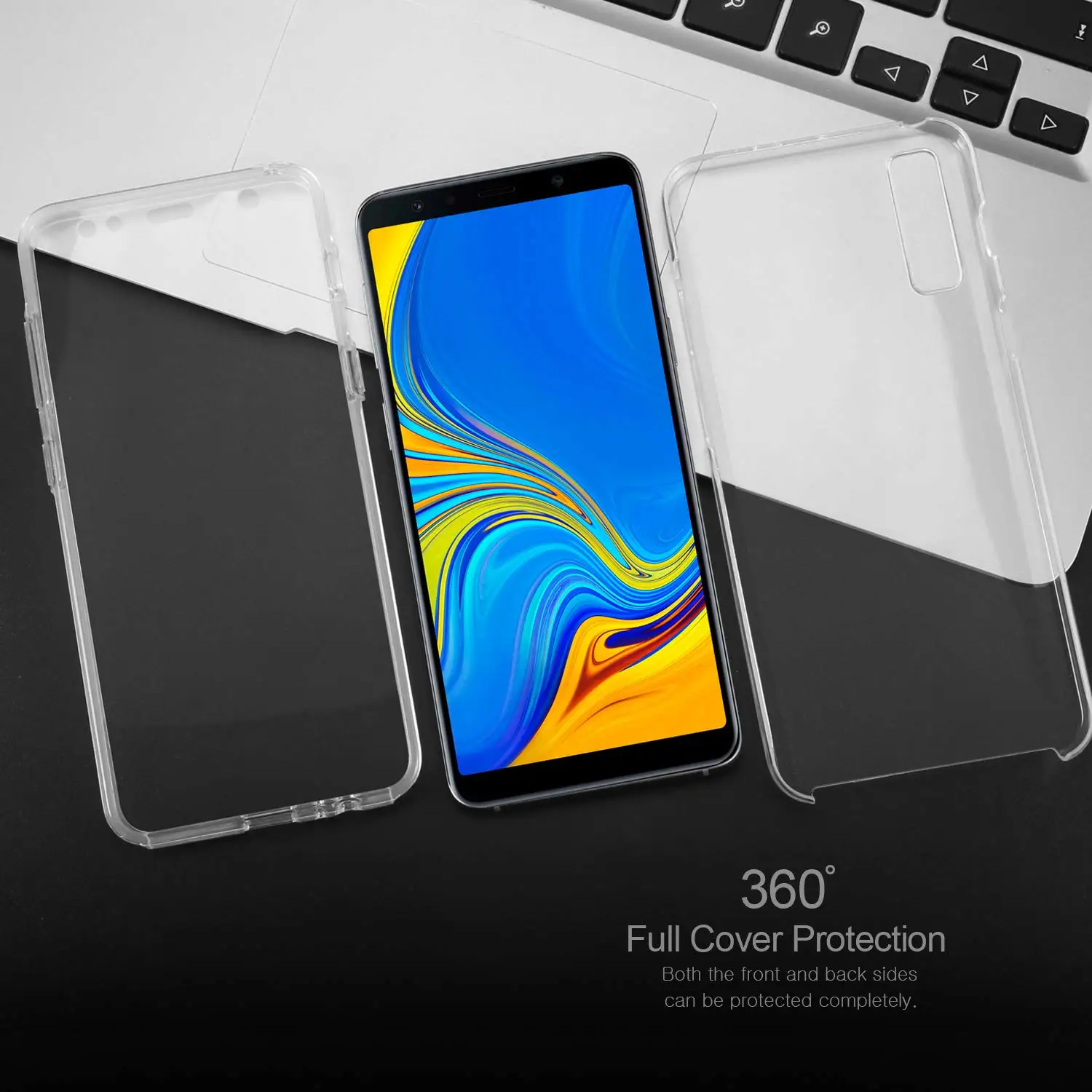 Двойной прозрачный мягкий чехол из ПК и ТПУ для Samsung Galaxy A9 A8 A7 A6 Plus 2018 A10 A20 A30 A40 A50 A60