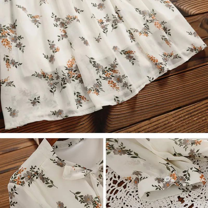 Summer Chiffon Dress 2019 Women Floral Print Long Maxi Korean Fashion Short Sleeve Pleated Beach Sundress Vestidos | Женская одежда