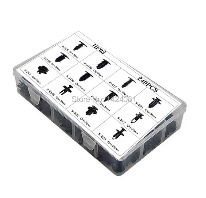 

240x Set Car Styling Body Door Push Retainer Pin Rivet Trim Clip Panel Moulding For Jeep Liberty Renegade Wrangler Commander