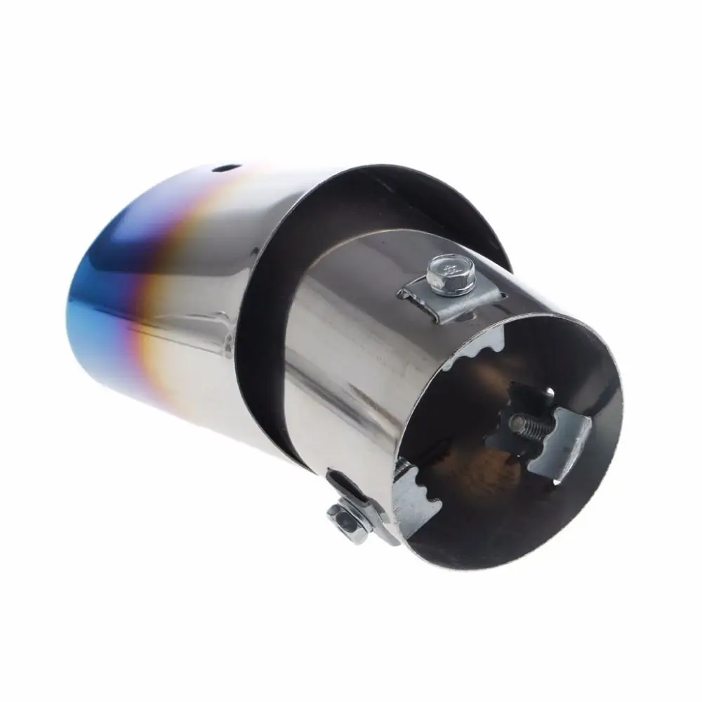 Автомобиль нержавеющая сталь Chrome Круглый выхлопной Хвост глушитель Совет трубы