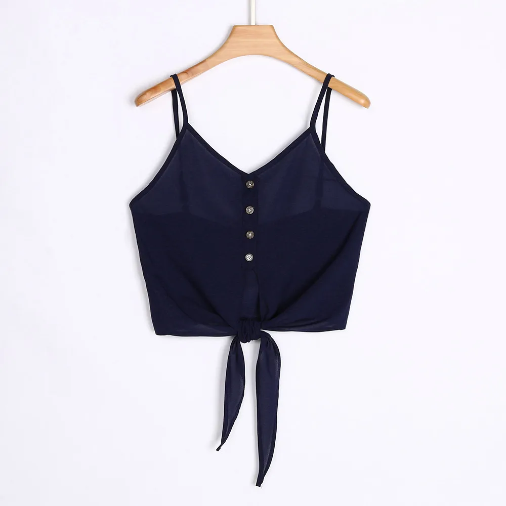 Бесплатная Страусиная Горячая женская шифоновая пуговица Топ без рукавов жилет