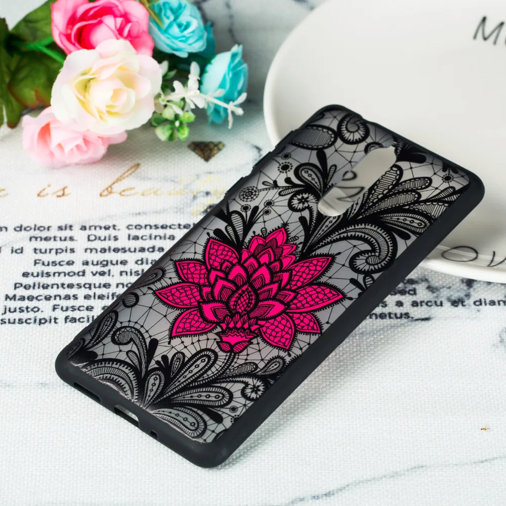 Роскошный кружевной цветок Мандала чехол для телефона Nokia 3 5 6 8 s модный PC + TPU 2 в 1