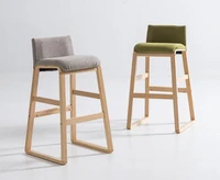 solid wood nordic bar stool modern minimalist front sofa bar stool high chair