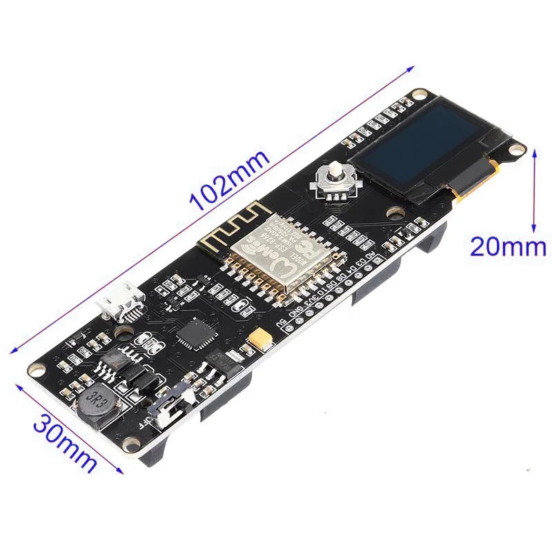 ESP8266 NODEMCU с 0 96 OLED расширенной температуры и влажности Совет по развитию Погодная
