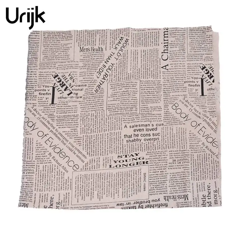 Urijk 1 шт. 97x50 см натуральный льняной хлопок ткань письмо узор лоскутное шитье DIY Ткань для шитья аксессуары