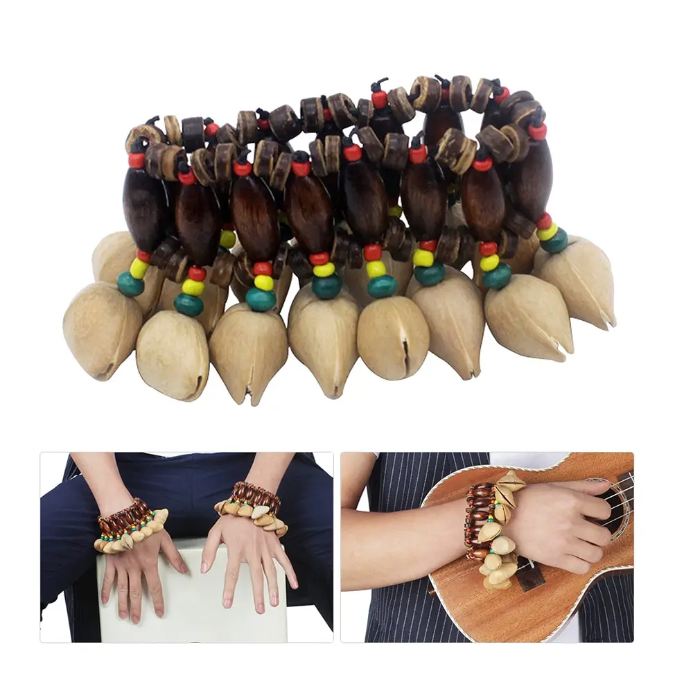 Handmade Nuts Shell Bracelet Handbell for Djembe African Drum Conga Percussion Accessories | Спорт и развлечения