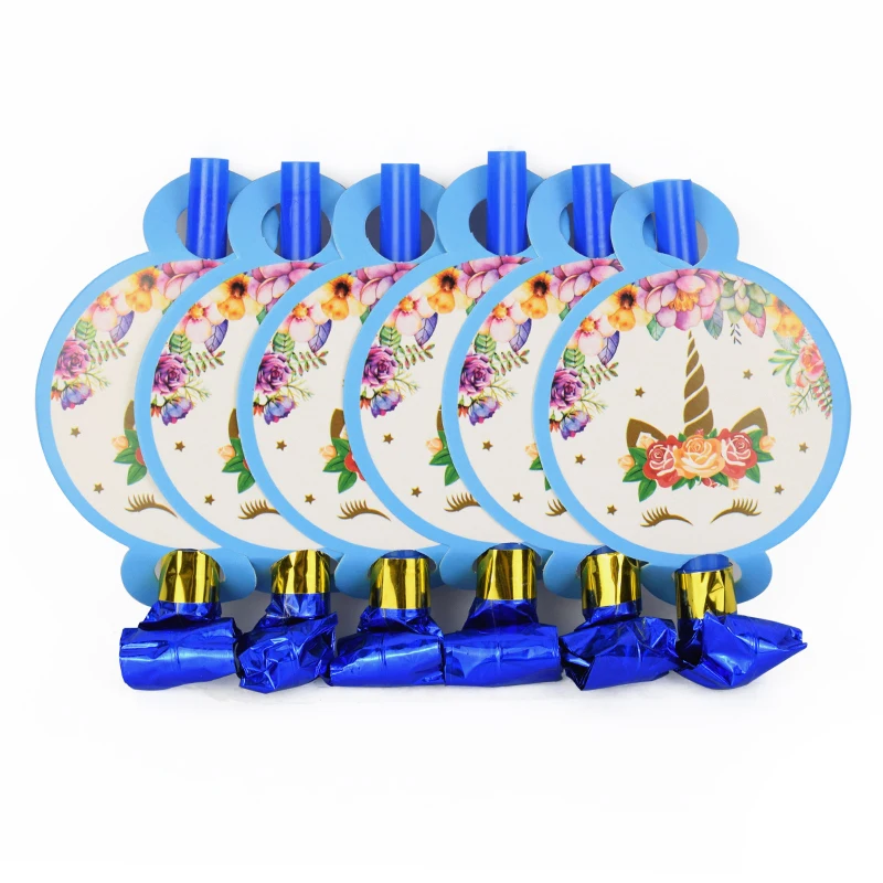 Одноразовая посуда в виде единорога для вечеринки тарелка чашка соломенная