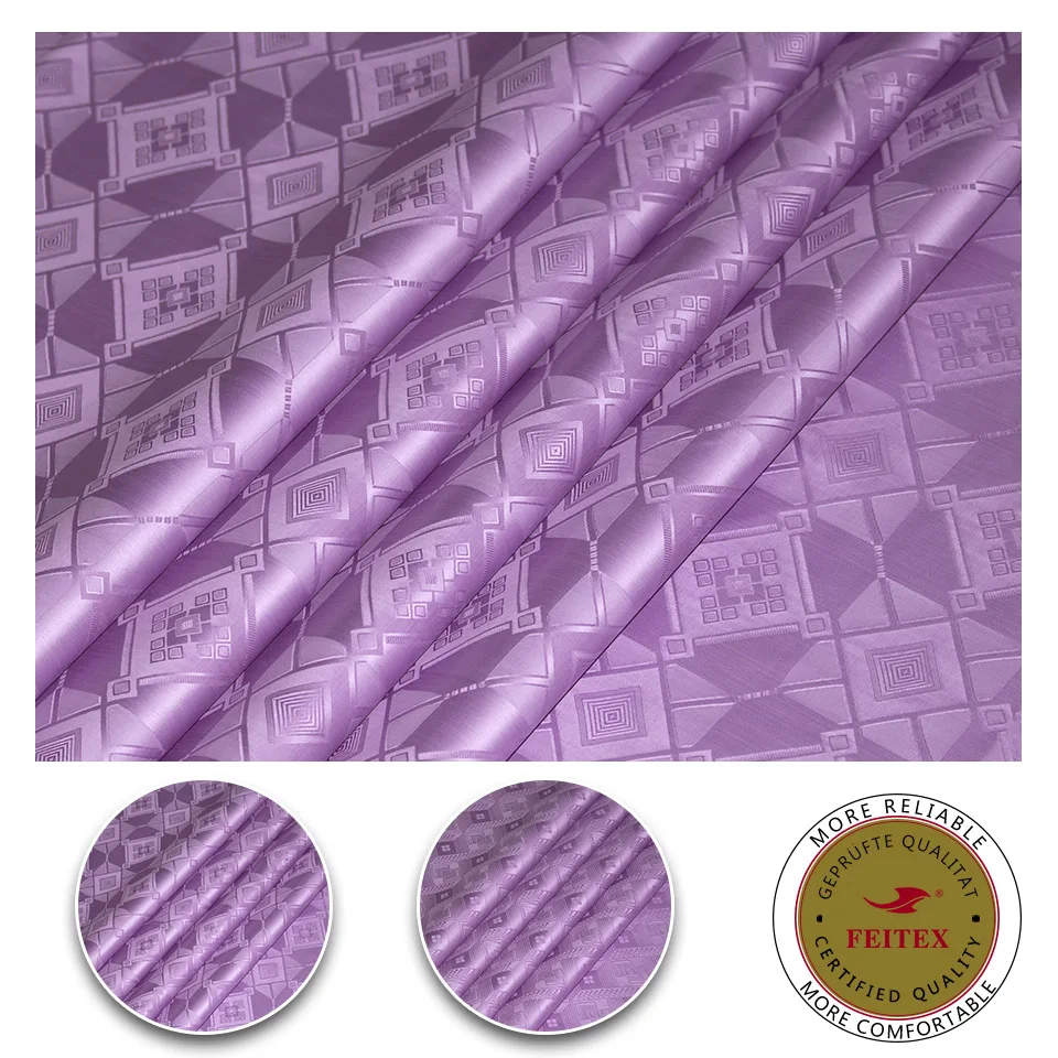 Новый Цвет фиолетовый Африканский Базен Riche хлопок Ткань Гвинея Brocade Дамаск для