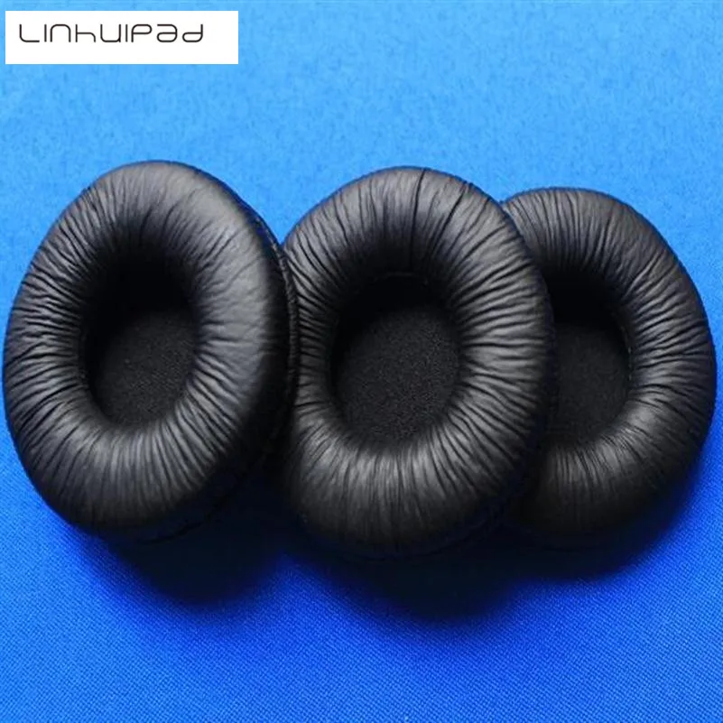 Linhuipad 55 мм кожзам амбушюры гарнитура чехлы подходят для Rapoo H1000 PMX60 PC21 PC230 гарнитуры