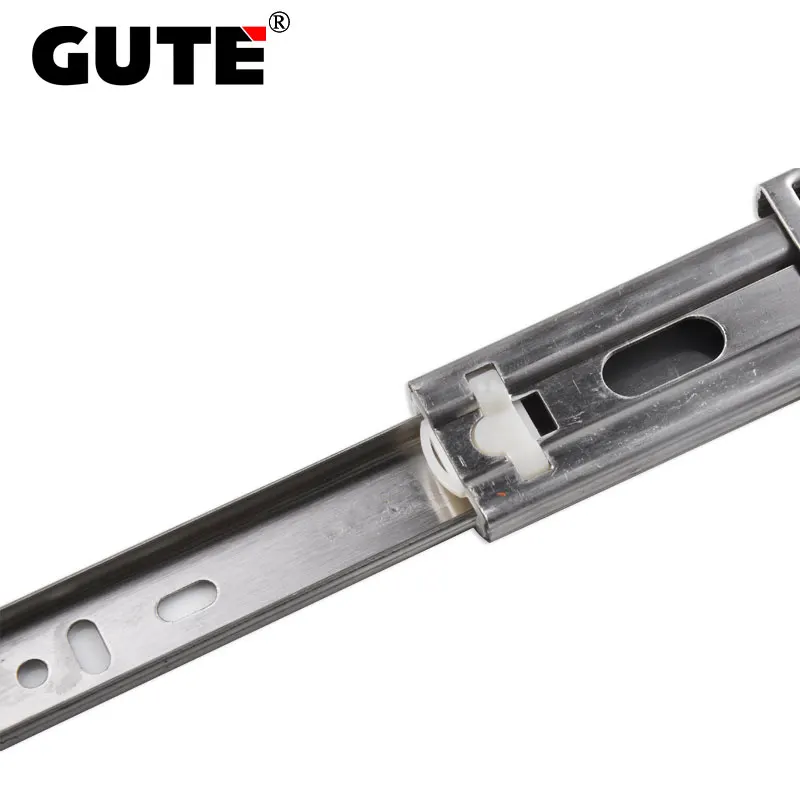 GUTE Stainless Steel Three Section Drawer Slide Furniture Guide Rail Track Wardrobe Kitchen Cupboard Side Mounting | Обустройство