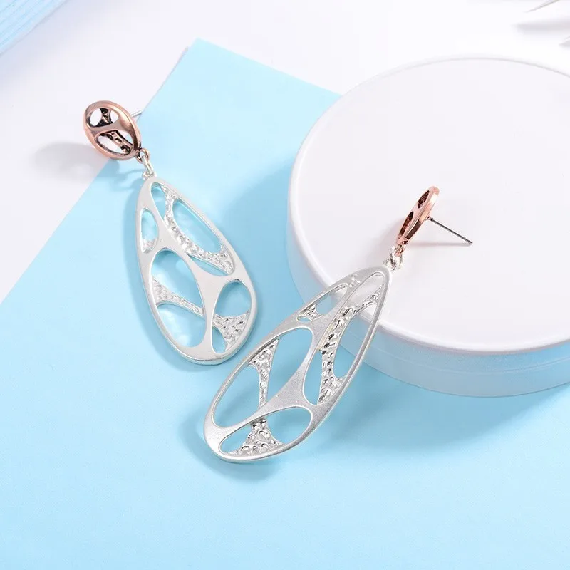 Неправильный овал Женские Висячие серьги шапки корейский Bijoux Femme 2018 ретро бусы