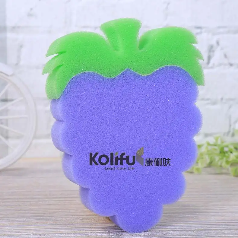 Kolifu 1 шт мяч для ванной губка для душа тела Чистящая сетка Нейлоновая губка богатые пузырьков тела мочалка Массажная душ скруббер KLF016 - Цвет: 1pcs grapes