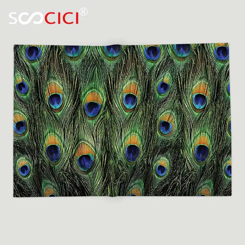 Miglior Personalizzato Morbido Pile Rimessa Laterale Coperta Arredamento Pavone Splendido Pavone Piume Di Coda Animali Tropicali Esotici Vicino Immagine Opera D'arte