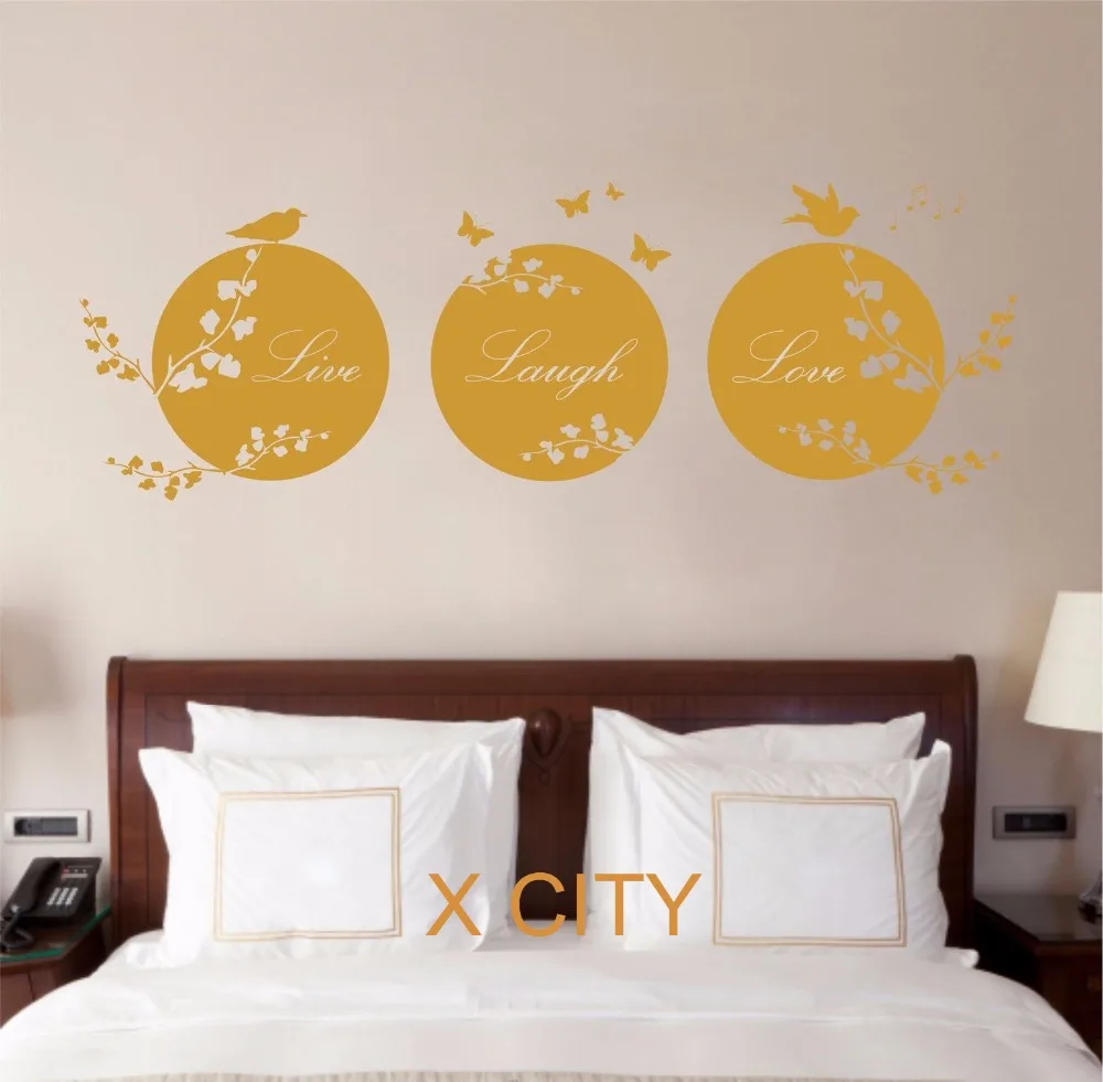 Живой смех любовь Цитата Поп Слова творческая настенная художественная наклейка