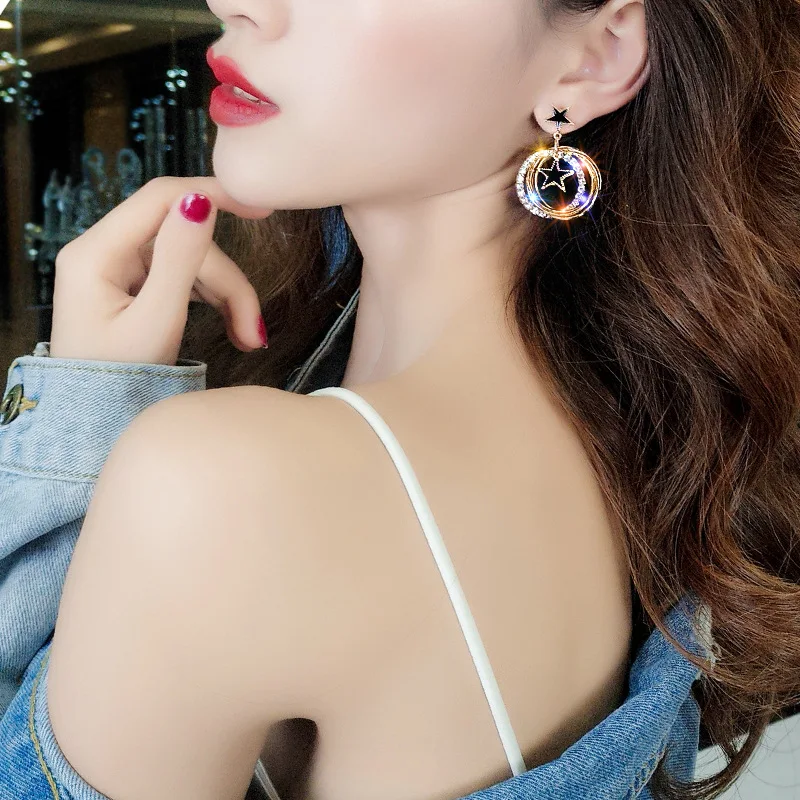 2019 новые модные циркониевые девичьи Серьги Brincos можно носить с Oorbellen Bijoux