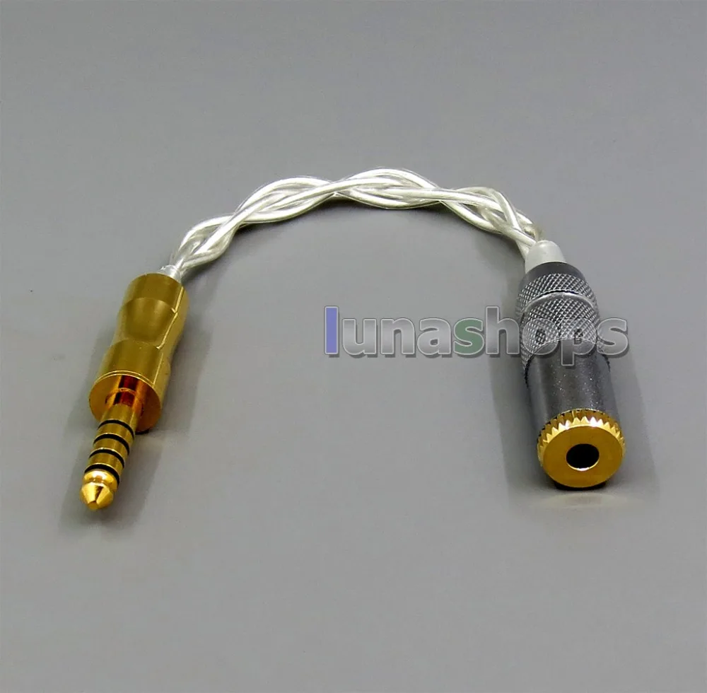 LN006088 серебро Экранирование 4 мм кабель для наушников sony PHA 2A NW WM1Z WM1A AMP плеер до 3 5