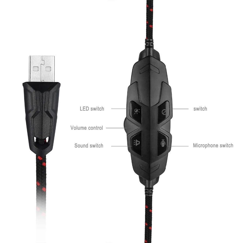TOMTIF проводные наушники с объемным звуком 7,1 Игровые наушники PS4 гарнитура для геймера ПК с микрофоном USB СВЕТОДИОДНЫЙ светильник регулятор громкости для Xbox One