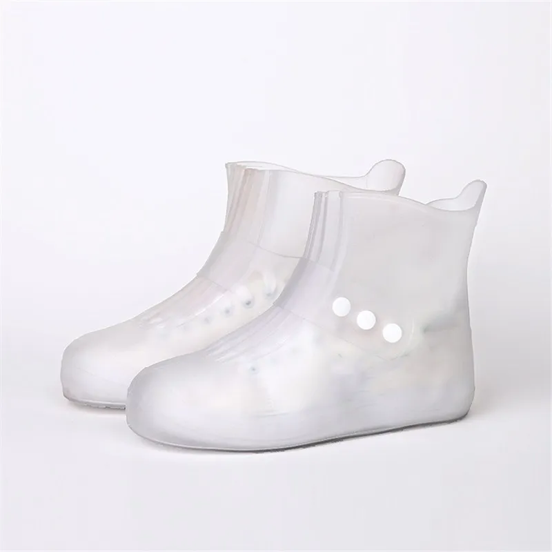 White Lizeruee/1 пара; Водонепроницаемая защитная обувь; чехол для обуви; унисекс; с пряжкой; для дождливой обуви; с высоким берцем; нескользящие; утепленные; для дождливой обуви; Чехлы - Цвет: White