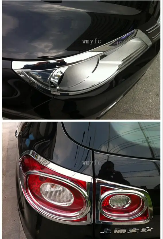 Подходит для vw Volkswagen Tiguan 2010 2011 2012 ABS хромированные передние и задние Головной