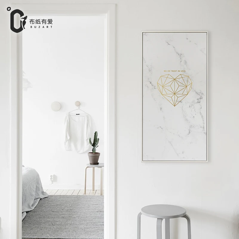 Картины на черно-белом холсте с мраморным рисунком Make you dream для гостиной в