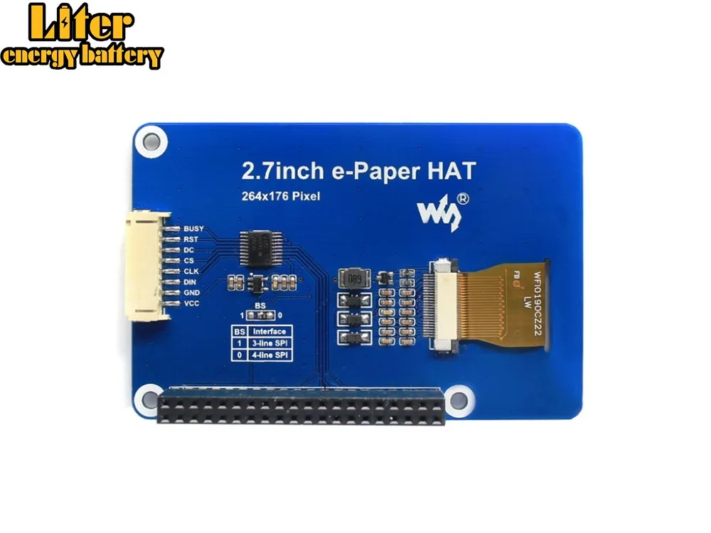 Waveshare 264x176 2 7 ɾ-paper/E-Ink display HAT для Raspberry Pi 2B/3B/Zero W три цвета: красный черный белый SPI
