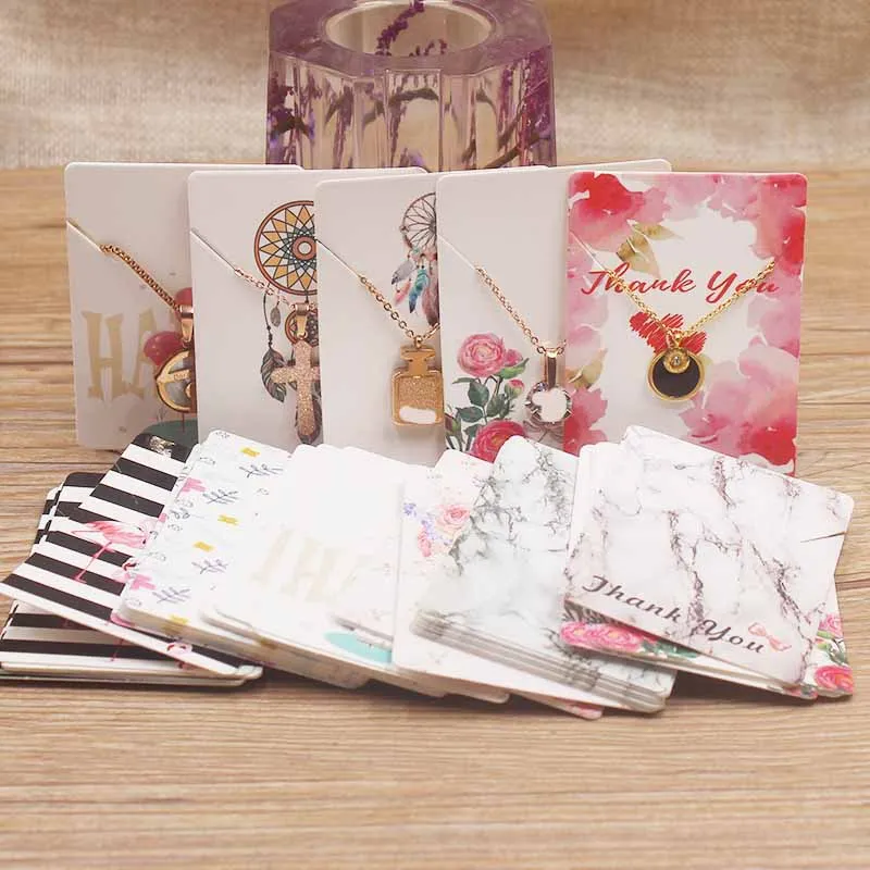 100 шт. различный дизайн ювелирного ожерелья бумажная упаковка открытка ручная