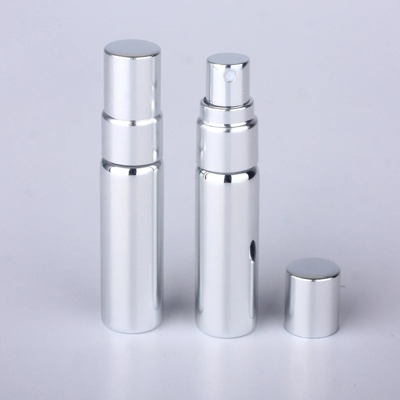 5ml Silver 50 шт./лот, 5 мл, портативные флаконы для духов с распылителем, пробные Пустые контейнеры, распылитель, мини многоразовые флаконы - Цвет: 5ml Silver