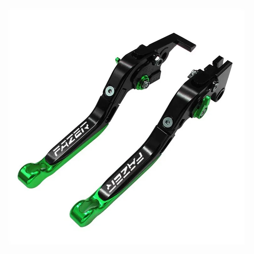 black green Рыцарские подгибаемые Алюминий сцепные рычаг CNC Обработанные регулируемые, для гонок Аксессуары для мотоциклов для YAMAHA FZ6 фазер 2004-2010 - Цвет: black green