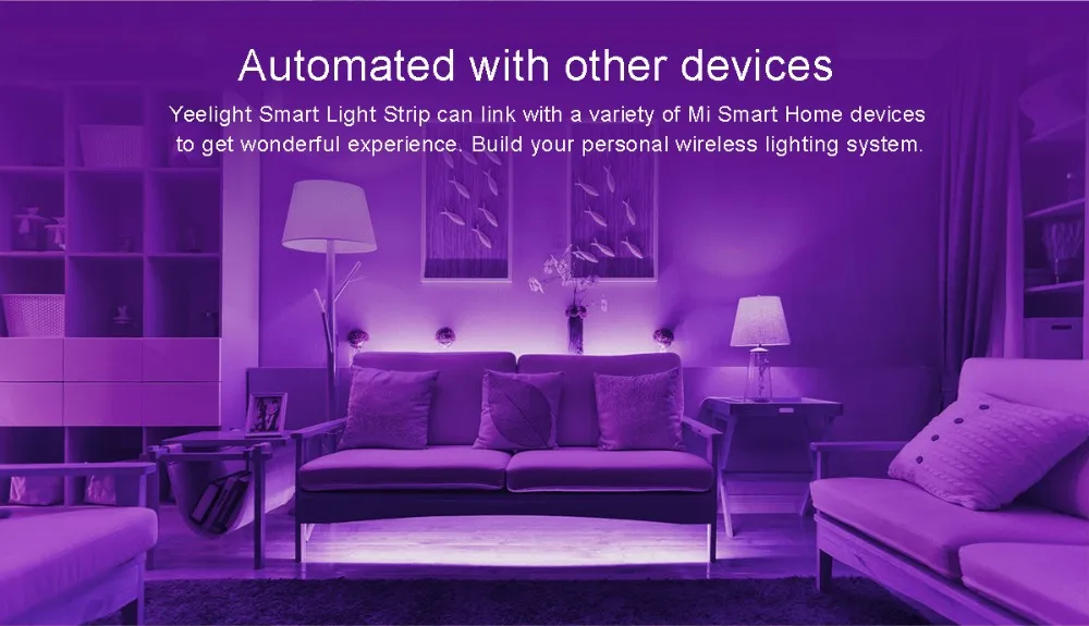 Xiaomi Yee светильник RGB умный светодиодный светильник полоса плюс WiFi Пульт дистанционного управления 16 миллионов цветов гибкий Интеллектуальный Scen Прямая поставка