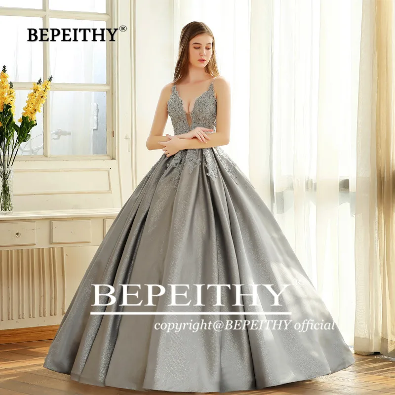 BEPEITHY Robe De Soiree бальное платье вечернее на тонких бретелях 2021 кружевной лиф