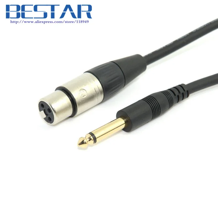 16ft 5m XLR 1/4 &quotстерео профессиональный микрофон PA аудио кабель Шнур 3pin до 6 35 мм