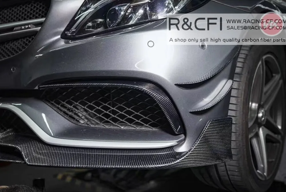 W205 C63 AMG купе бампер губы/углеродного волокна canards крылышками для Benz 2 дверный