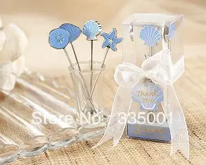 

Valentine' Day wholesale 60 sets/lot wedding favor Seaside Hors d'oeuvre Picks (set of 4 picks) giveaways for guest