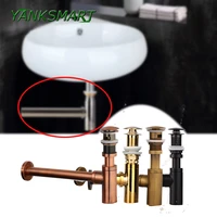 yanksmart bottle traps pop up drain with overflow basin waste basin faucet p traps waste pipe wall drainage plumbing tube