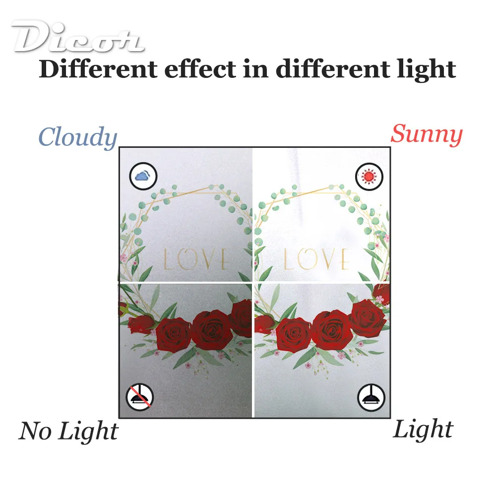 DICOR красная роза стеклянная наклейка Цветы Букет венок для свадебного декора