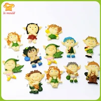 cartoon cute forest elves dolly dolls silicone molds candy cakes decorated mould handmade mold