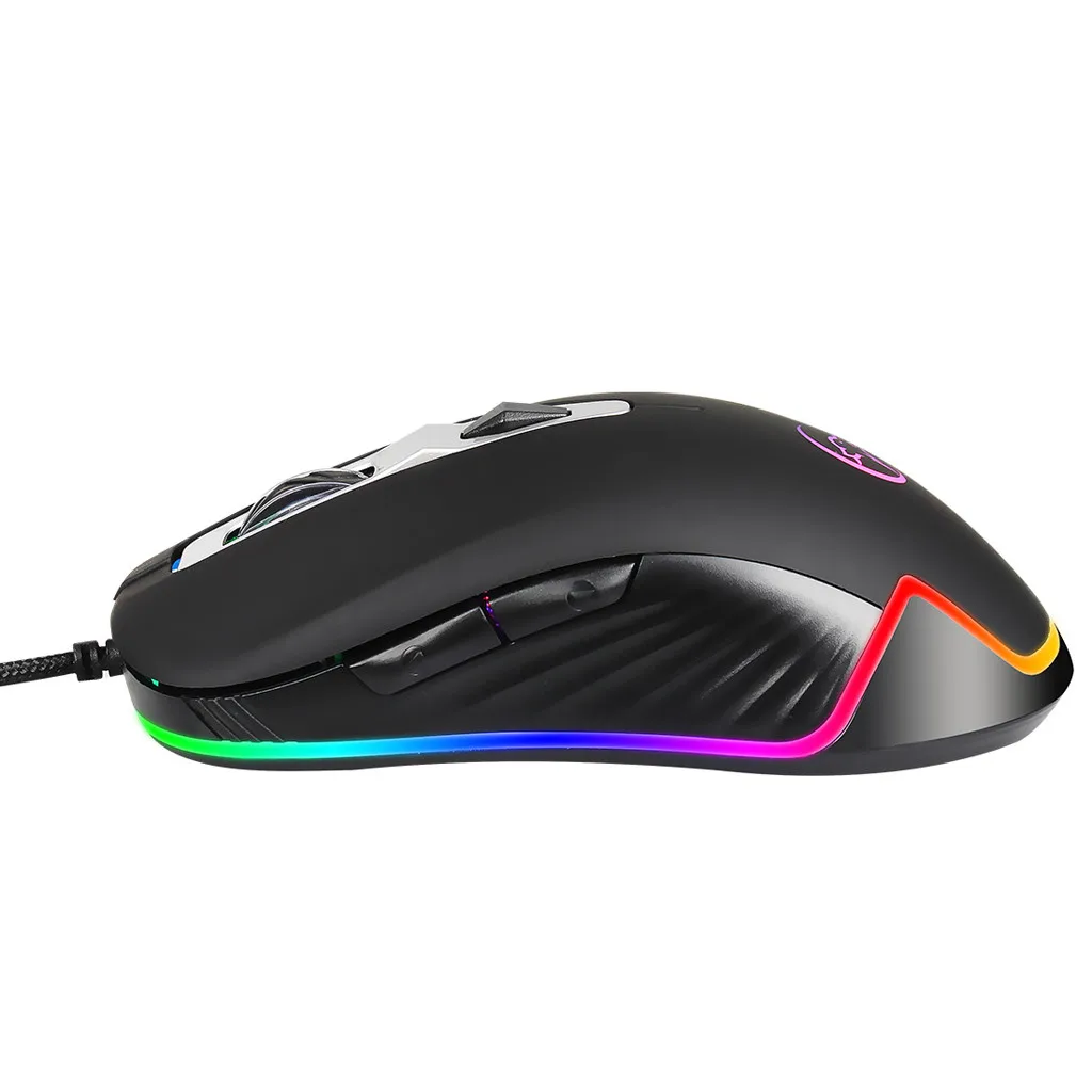 VOBERRY G827 USB Ergonomics Game Mouse RGB 6 Backlight Macro Program Button Black Machine|Мыши| |
