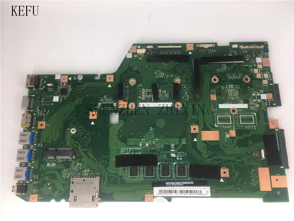 X751LD для ASUS X751LN X751LK K751L R752LA R752LD X751LA материнская плата ноутбука I3 4010U процессор 4 Гб RAM