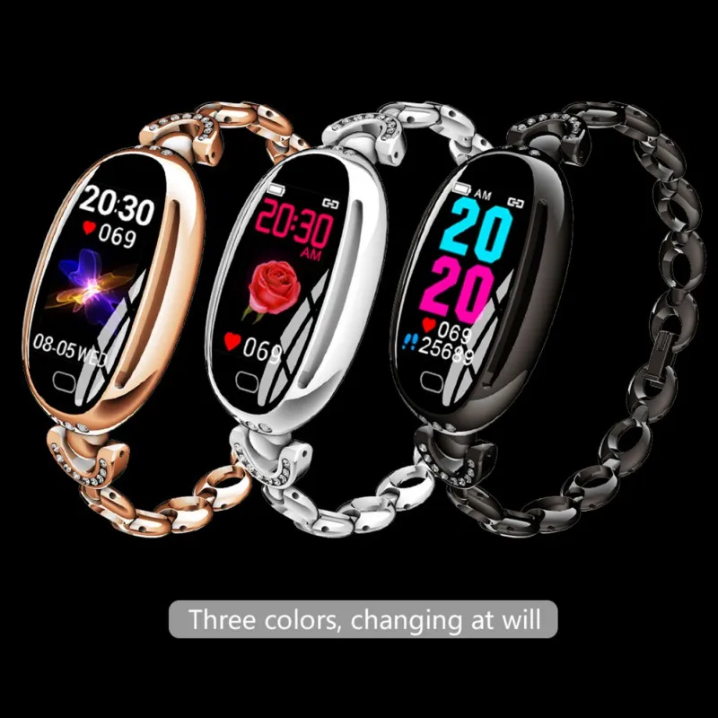 Водонепроницаемый E68 умный браслет женские часы фитнес-трекер пульсометр кровяное давление Женский Смарт-браслет PK honor band 4 PK m3