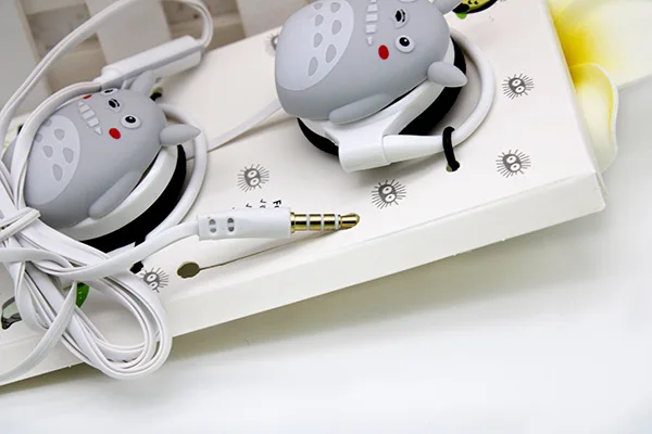 Стерео гарнитура для телефона Тоторо крюк наушник Hifi для iPhone huawei samsung Xiaomi sony Hands Free детские наушники для девочек
