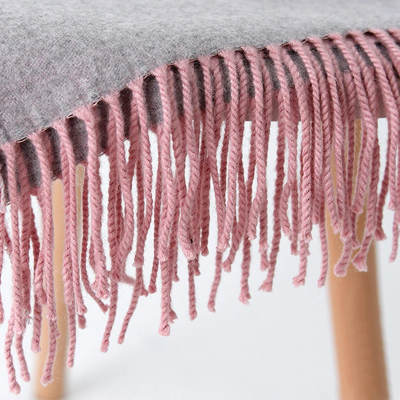 GOPLUS New Fashion Spring Two sides Scarf Women Tassal Cotton Warm Luxury Brand shawls Lady hijab Vintage scarves Female Bandana |