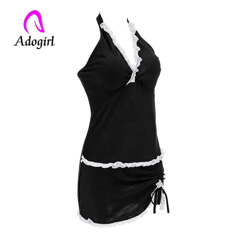 Adogirl большие размеры 5xl сексуальные черные купальные костюмы с лямкой на шее