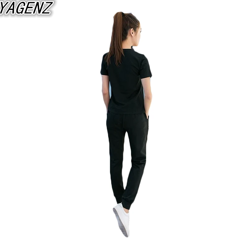 YAGENZ осенние женские комплекты из 2 предметов с принтом бабочки спортивная одежда