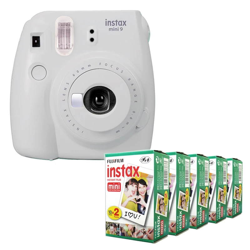 Fujifilm Instax Smoky White Mini 9 камера + Fuji Edge 100 Пленка мгновенное фото|fujifilm instax|instant film photoinstax