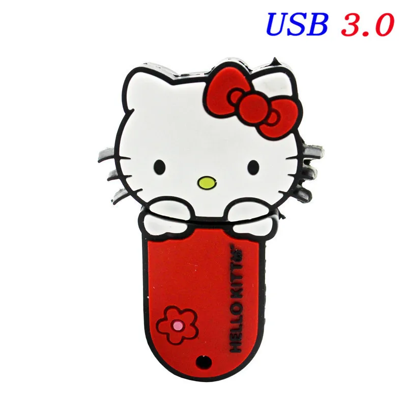 red JASTER 3,0, hello kitty, usb флеш-накопитель, милые флешки, 4 ГБ, 8 ГБ, 16 ГБ, 32 ГБ, 64 ГБ, карта памяти, u-диск, usb 3,0, флеш-накопитель - Цвет: red