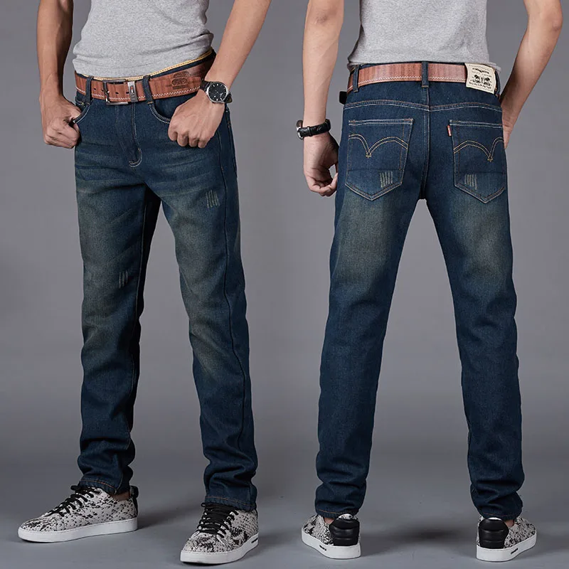 Новое поступление Для мужчин Мода 2017 г. бренд Джинсы для женщин высокое качество